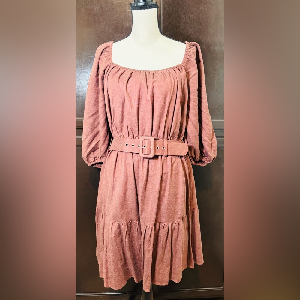 City Chic Terracotta Dress